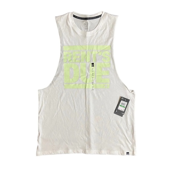 Under Armour Other - Under Armour Men's Large Project Rock Rents Due Tank Top Shirt White